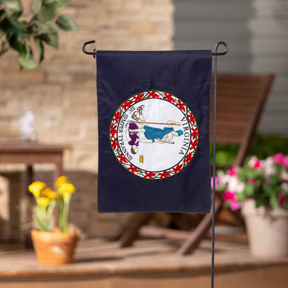 Virginia State Flag Garden Applique Flag navy blue circular seal Evergreen Enterprises on Tampa Home & Garden Store