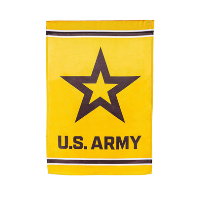 Embossed suede flag house size Army in yellow with dark star, Evergreen Enterprises on Tampa Home & Garden Store