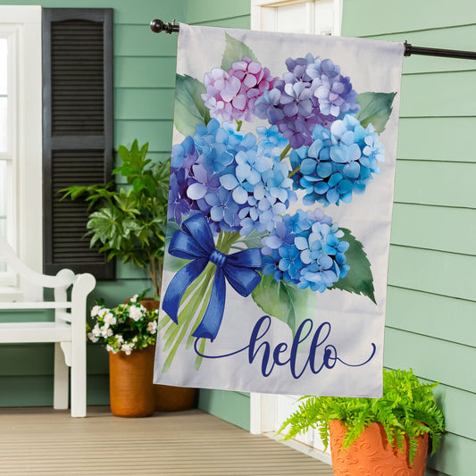Hydrangea Bouquet Burlap House Flag - Tampa Home & Garden Store