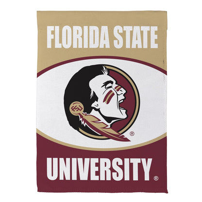 Florida State University suede garden flag tan and maroon with FSU logo by Evergreen Enterprises on Tampa Home & Garden Store
