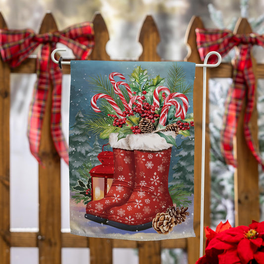 Winter Boots Suede Garden Flag - Tampa Home & Garden Store