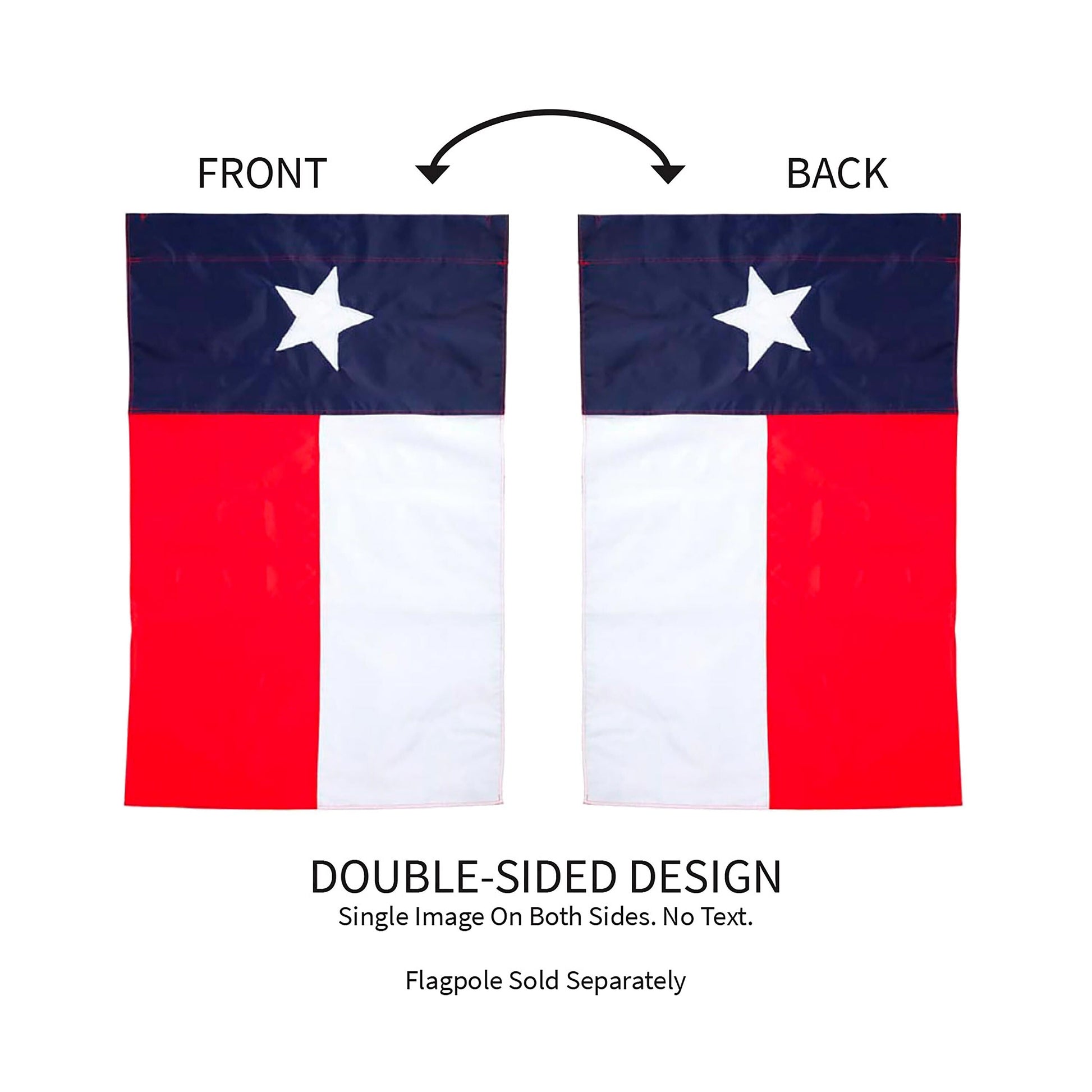 Texas State Flag Garden Applique Flag pair with blue field and white star Evergreen on Tampa Home & Garden Store