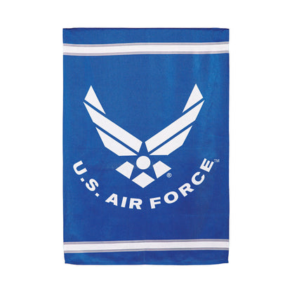 Embossed suede flag in blue with white Air Force emblem, GDN size by Evergreen Enterprises on Tampa Home & Garden Store
