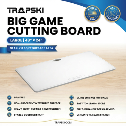Heavy Duty Hunting Cutting Board and Juice Groove