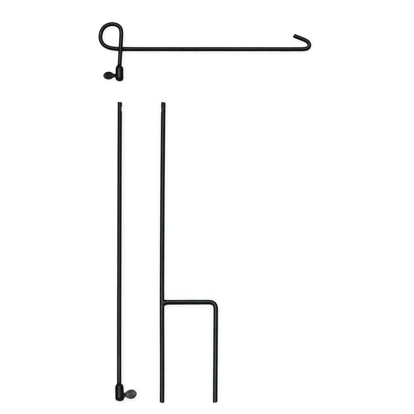 3-piece flag stand, black metal with curved arm Evergreen Enterprises on Tampa Home & Garden Store