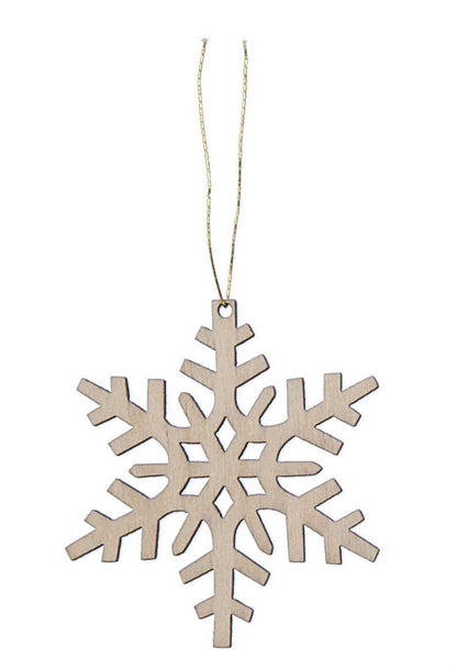 Laser Cut Wood Snowflake Ornament - Style 3 - Tampa Home & Garden Store