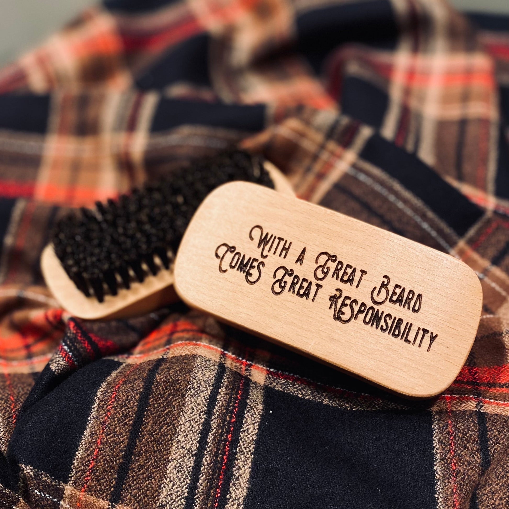 Laser Engraved Men's Boar's Hair Beechwood Brush - Tampa Home & Garden Store