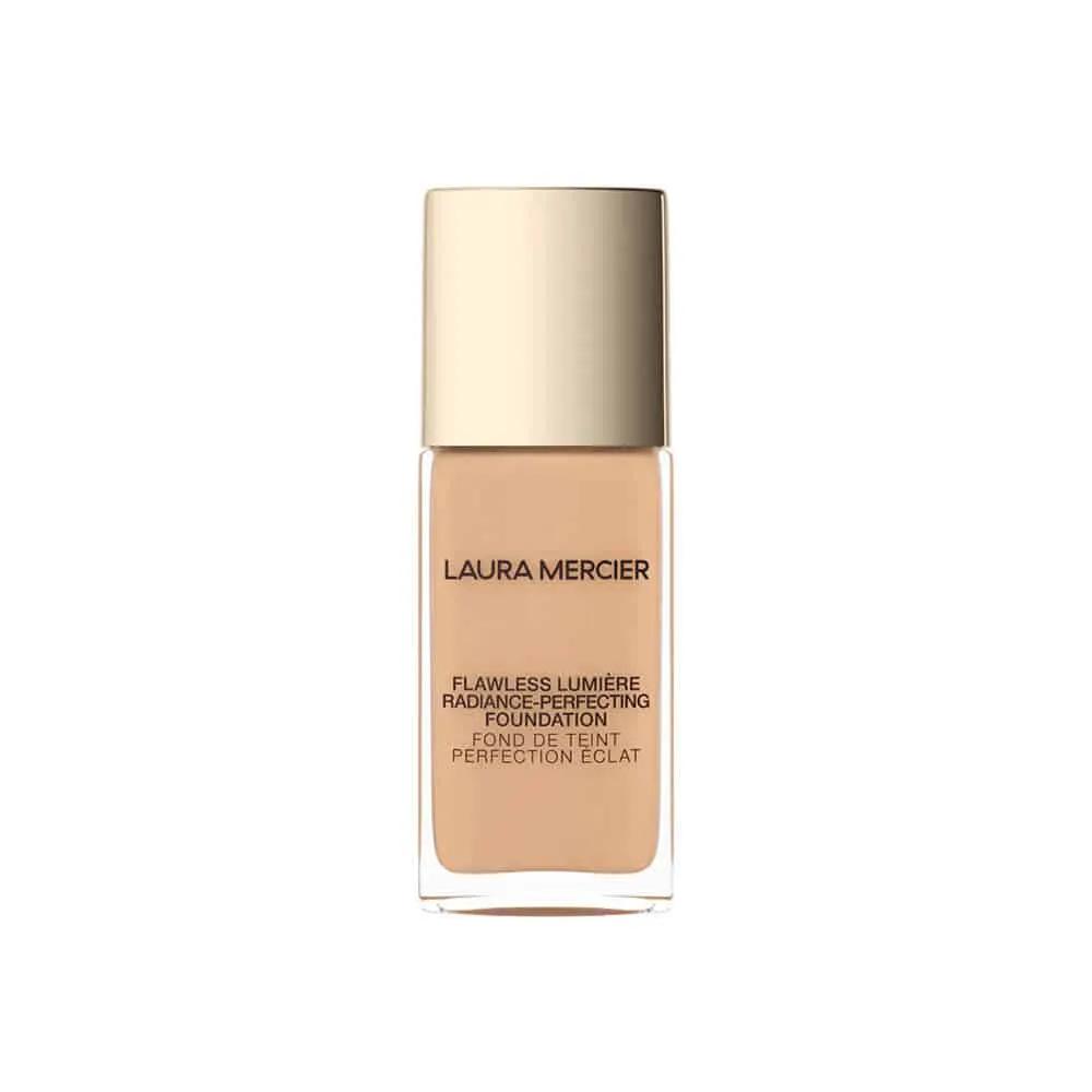 Laura Mercier Flawless Lumière Foundation bottle with gold cap in beige on Tampa Home & Garden Store