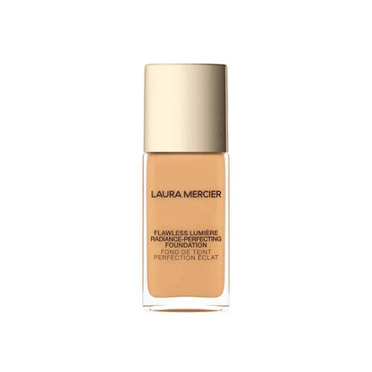 Laura Mercier Flawless Lumière Foundation bottle in warm beige with gold cap on Tampa Home & Garden Store