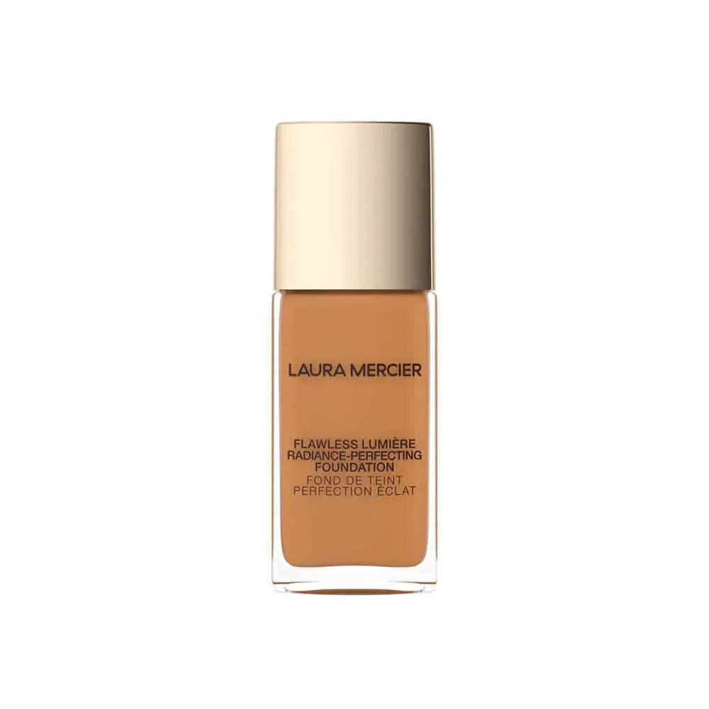 Laura Mercier Flawless Lumiere Foundation bottle, beige liquid foundation with gold cap on Tampa Home & Garden Store