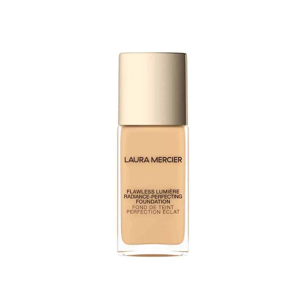 Laura Mercier Flawless Lumière Foundation bottle with beige liquid and gold cap on Tampa Home & Garden Store
