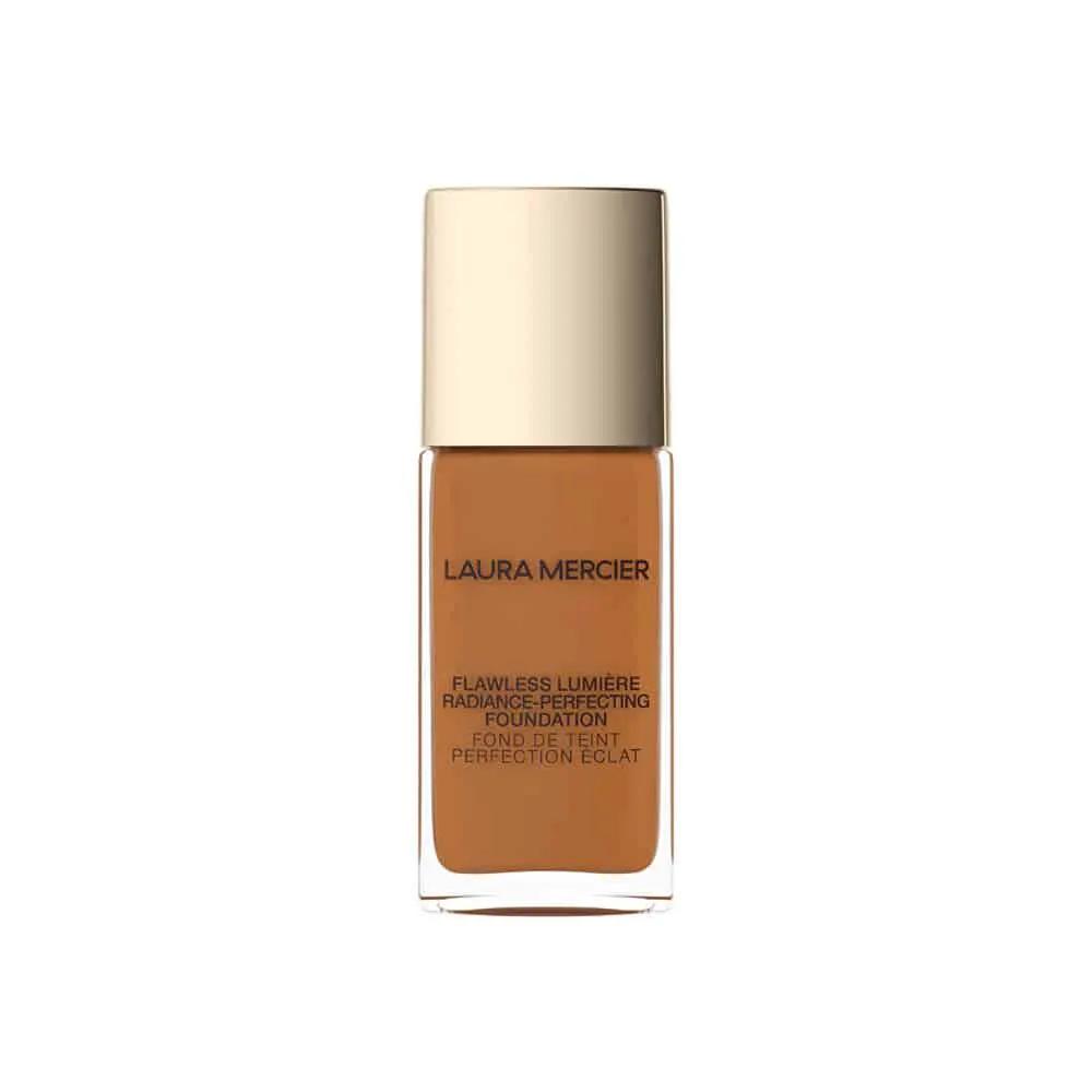 Laura Mercier Flawless Lumiere Foundation caramel shade bottle with gold cap on Tampa Home & Garden Store