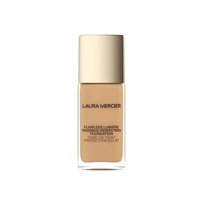 Laura Mercier Flawless Lumière Foundation bottle in beige shade with gold cap on Tampa Home & Garden Store