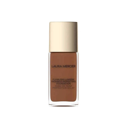 Laura Mercier Flawless Lumiere Foundation bottle in brown shade with gold cap on Tampa Home & Garden Store