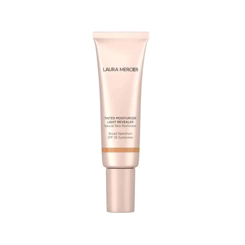 Laura Mercier tinted moisturizer Light Revealer tube in rose-gold packaging with SPF 25 sunscreen on Tampa Home & Garden Store