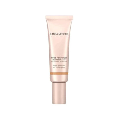 Laura Mercier tinted moisturizer Light Revealer tube in rose-gold packaging with SPF 25 sunscreen on Tampa Home & Garden Store