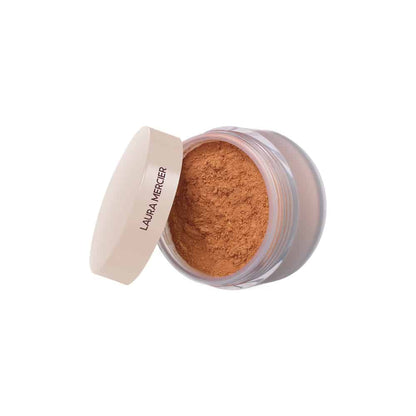 Laura Mercier Translucent Loose Setting Powder Ultra Blur beige powder in clear jar on Tampa Home & Garden Store