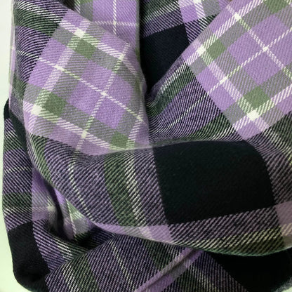 Lavender, Black, Sage Grey, and White Plaid Infinity and Blanket Scarves - Tampa Home & Garden Store