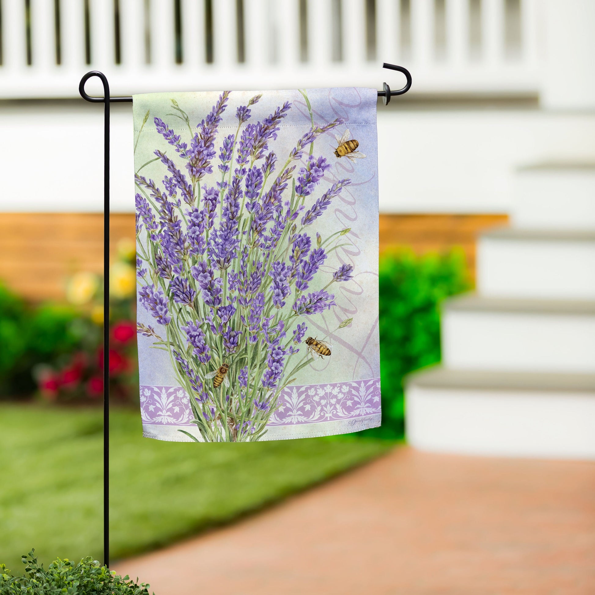 Lavender Bouquet Suede Garden Flag - Tampa Home & Garden Store