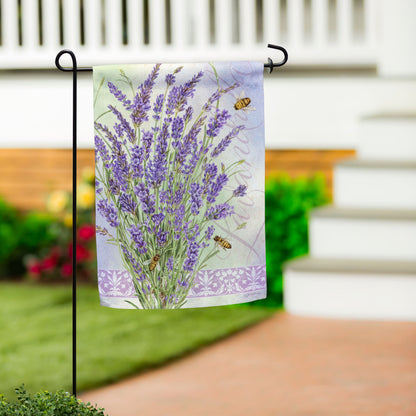 Lavender Bouquet Suede Garden Flag - Tampa Home & Garden Store