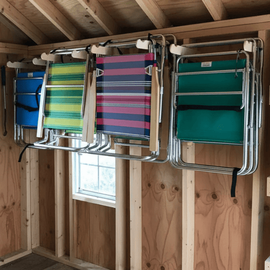 Lawn Chair Organizer – Shed Storage Rack for Yard Chairs - Tampa Home & Garden Store