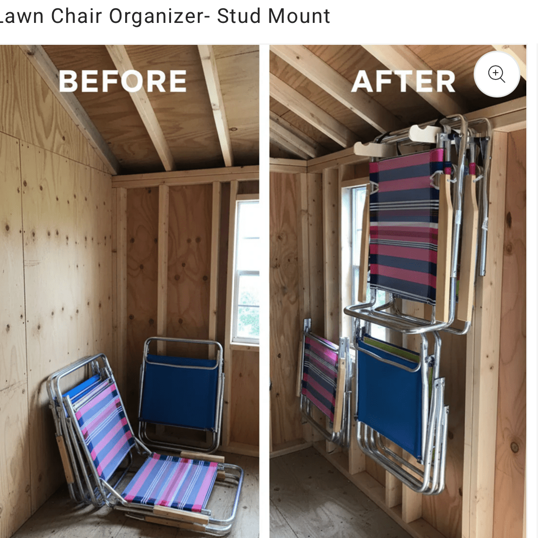 Lawn Chair Organizer – Shed Storage Rack for Yard Chairs - Tampa Home & Garden Store