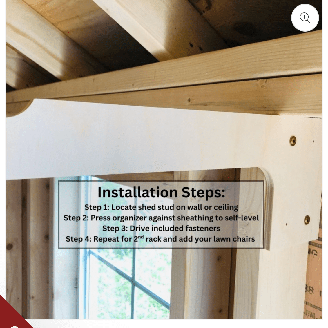 Lawn Chair Organizer – Shed Storage Rack for Yard Chairs - Tampa Home & Garden Store