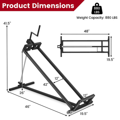 DirectDeals Lawn Mower Lift Jack for riding mowers, black steel frame, 880 lb capacity on Tampa Home & Garden Store