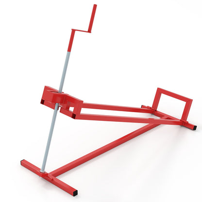 DirectDeals Lawn Mower Lift Jack for riding mowers, red steel frame with screw jack and handle on Tampa Home & Garden Store