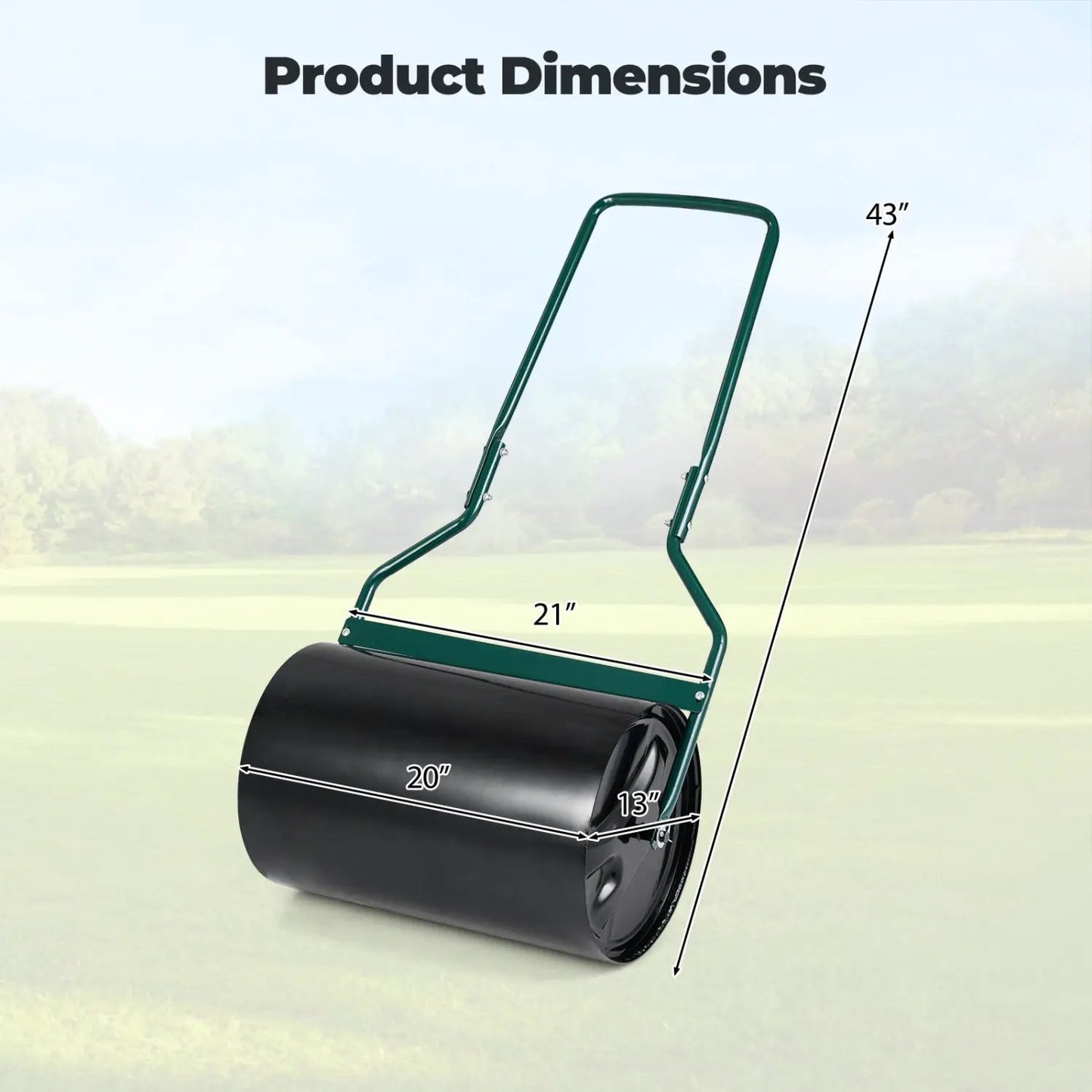 12 Gallon Lawn Roller With U Shape Handle