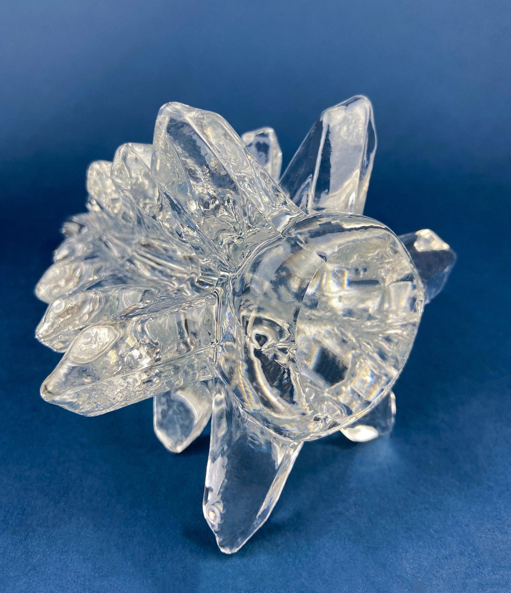 Lead Crystal Clear Christmas Tree. Hand Crafted Art Glass Spruce Tree. 8" Tall Pine. Holiday or Year-Round Decor. - Tampa Home & Garden Store