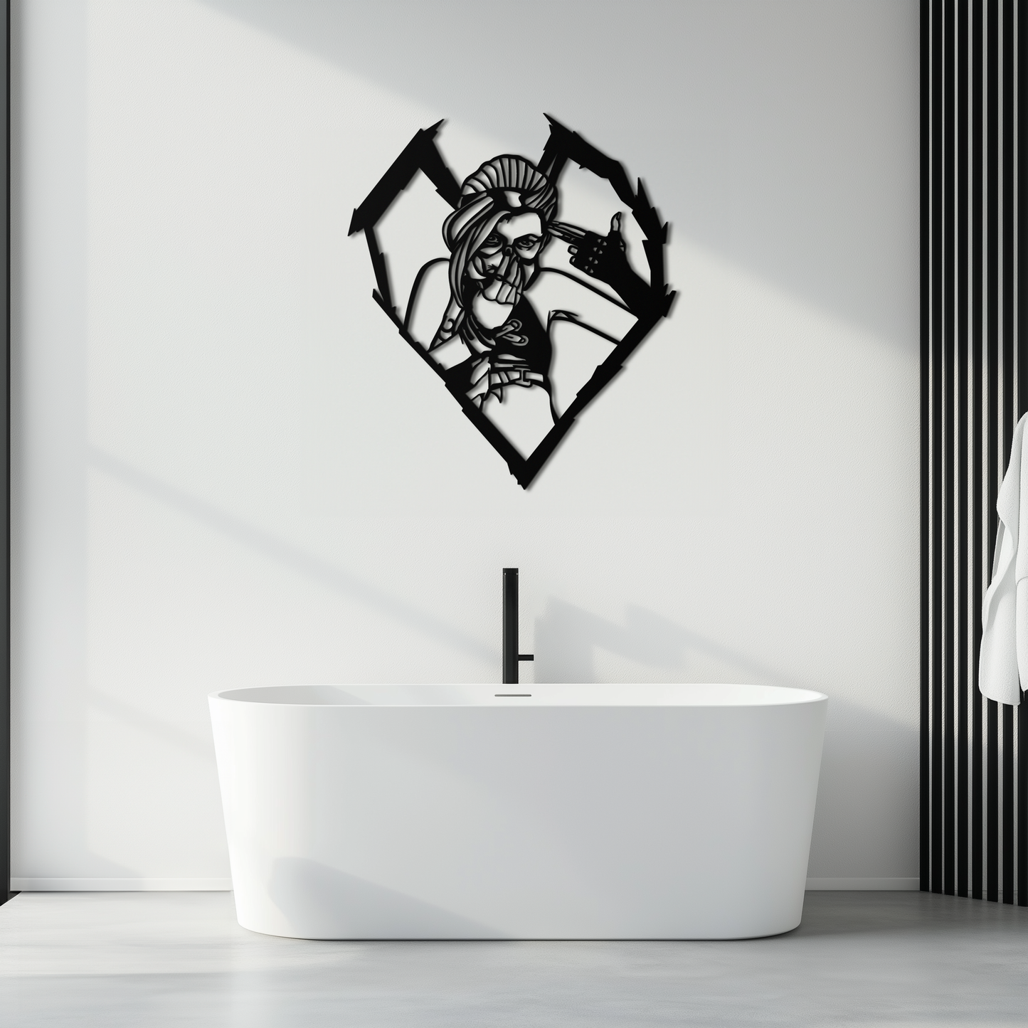 League of Legends Jinx Metal Wall Art – LOL Character Black Metal Decor- KAF560 - Tampa Home & Garden Store
