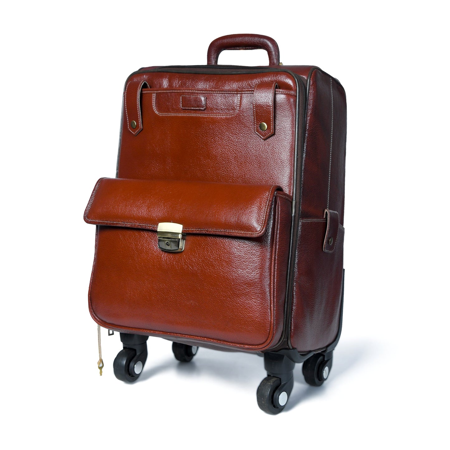 Leather Carry-On Trolly Bag - Tampa Home & Garden Store