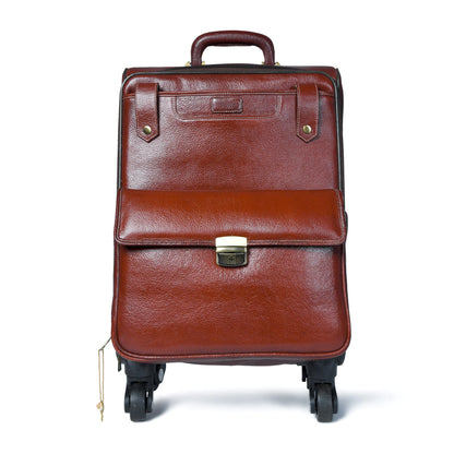 Leather Carry-On Trolly Bag - Tampa Home & Garden Store