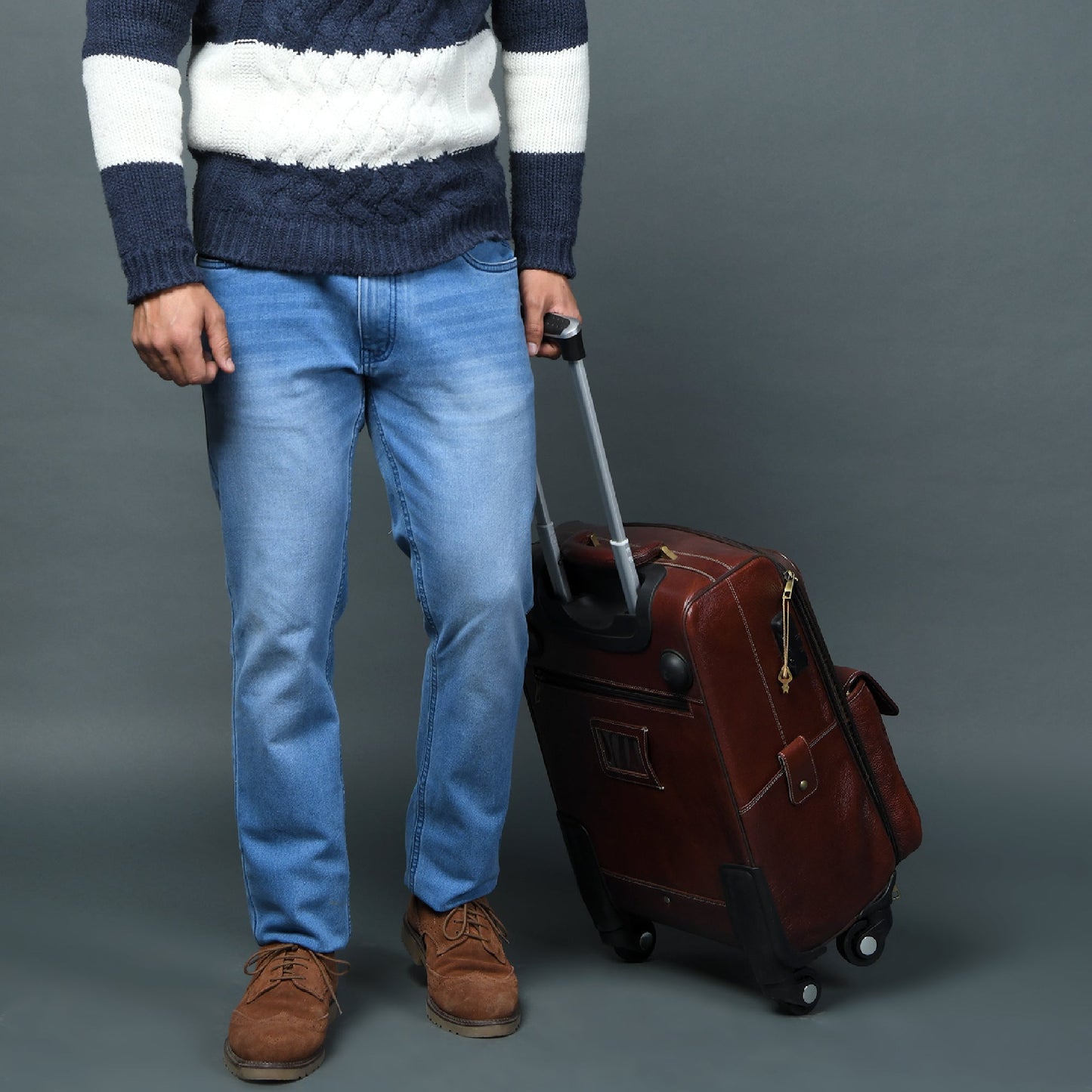 Leather Carry-On Trolly Bag - Tampa Home & Garden Store