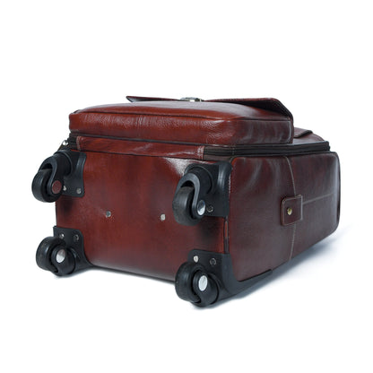 Leather Carry-On Trolly Bag - Tampa Home & Garden Store