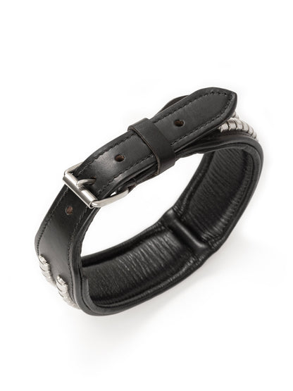 Leather Collar with Designer Studs - Tampa Home & Garden Store