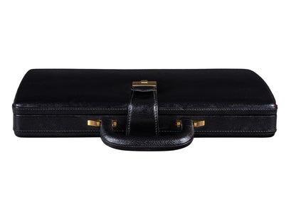 Leather Executive Men's Leather Attache Briefcase - Black - Tampa Home & Garden Store