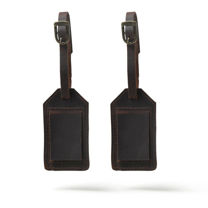 Leather Luggage Tag Set - Tampa Home & Garden Store
