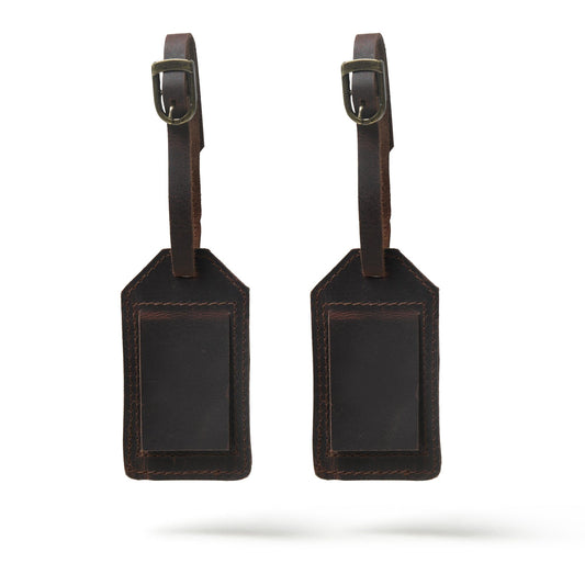 Leather Luggage Tag Set - Tampa Home & Garden Store