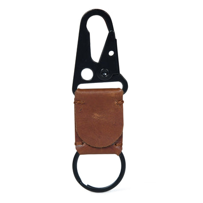 Leather-Metal Key Ring Keychain - Tampa Home & Garden Store