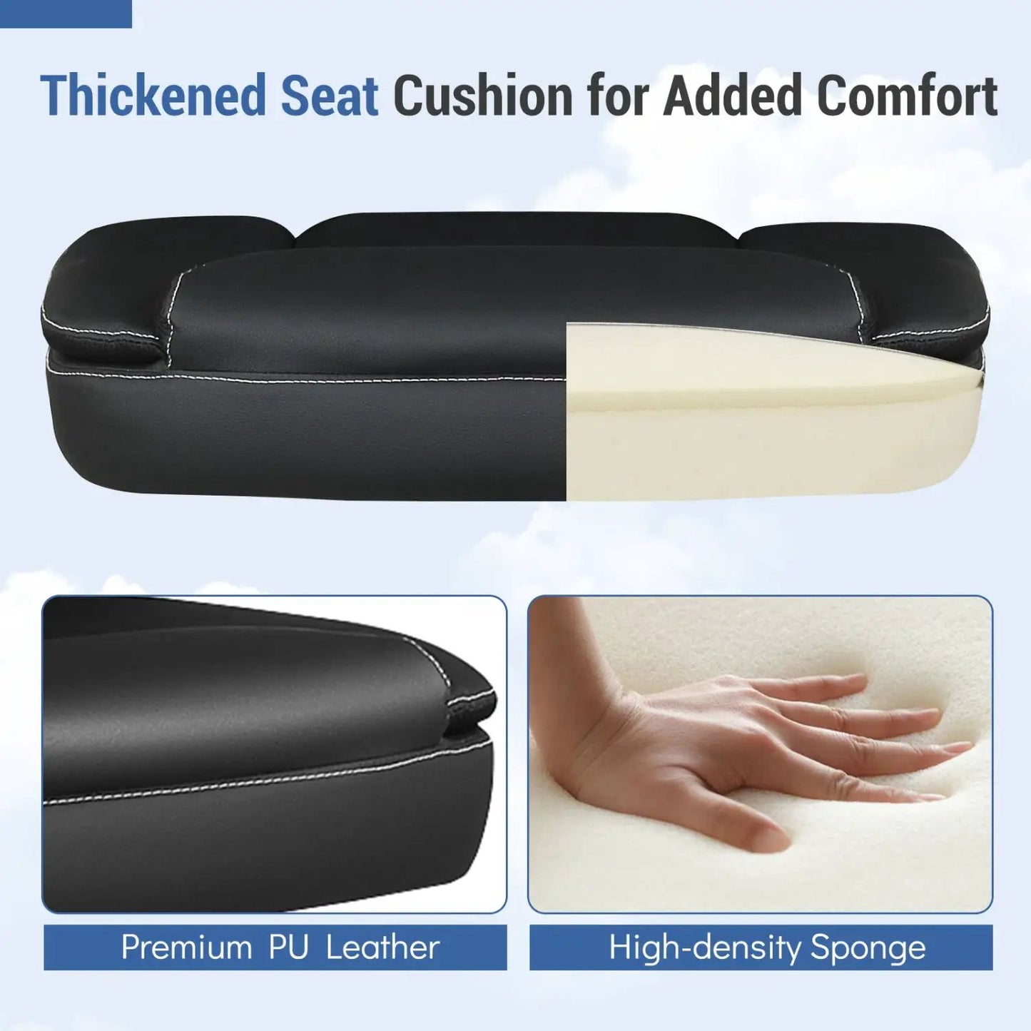 Leather Office Chair With Flip Armrests Ergonomic