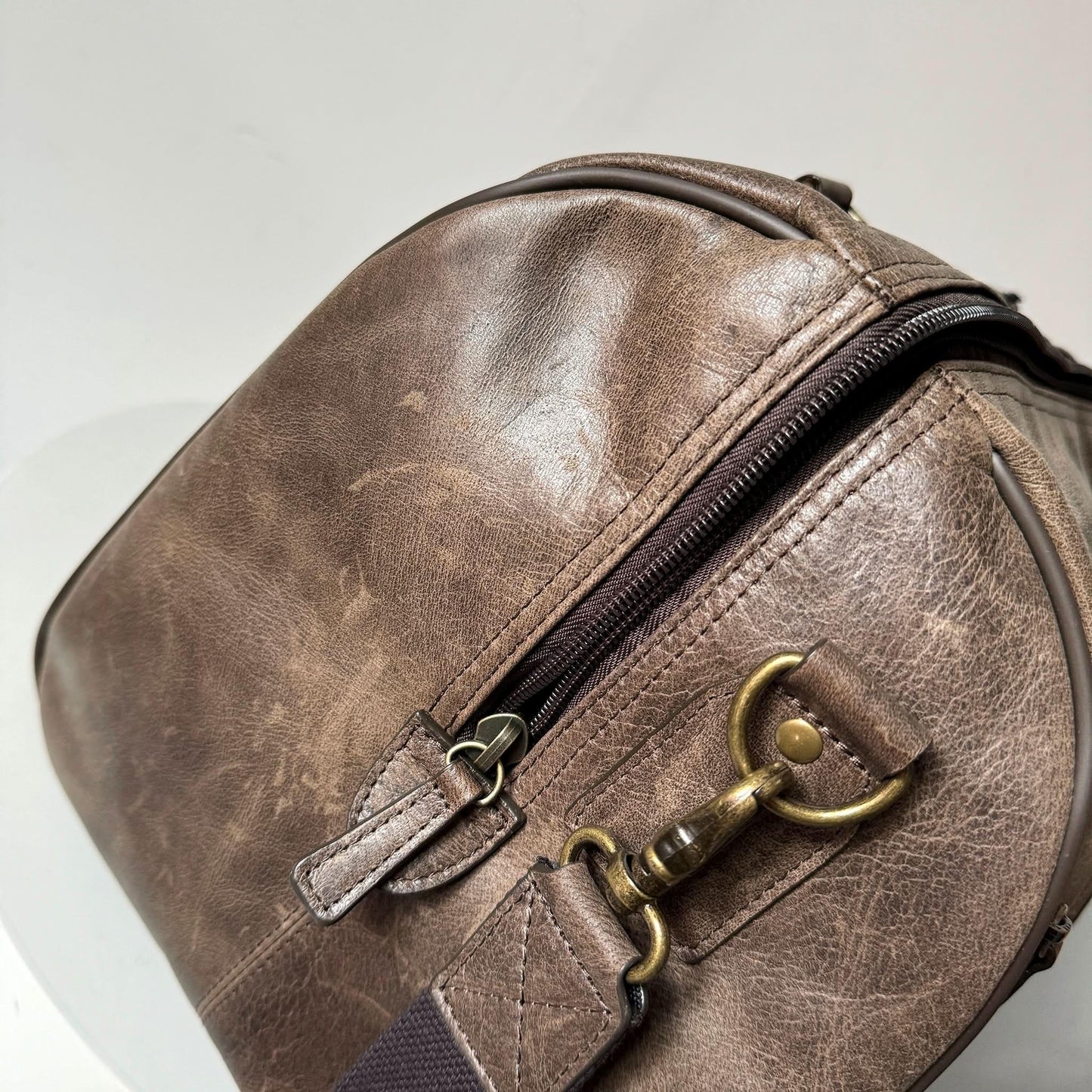 Crazy Horse Leather Weekender Travel Bag