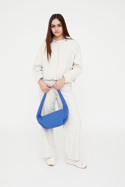 Myra Mini Bag cobalt RPET circular handle top zip shoulder bag by Lefrik USA on Tampa Home & Garden Store
