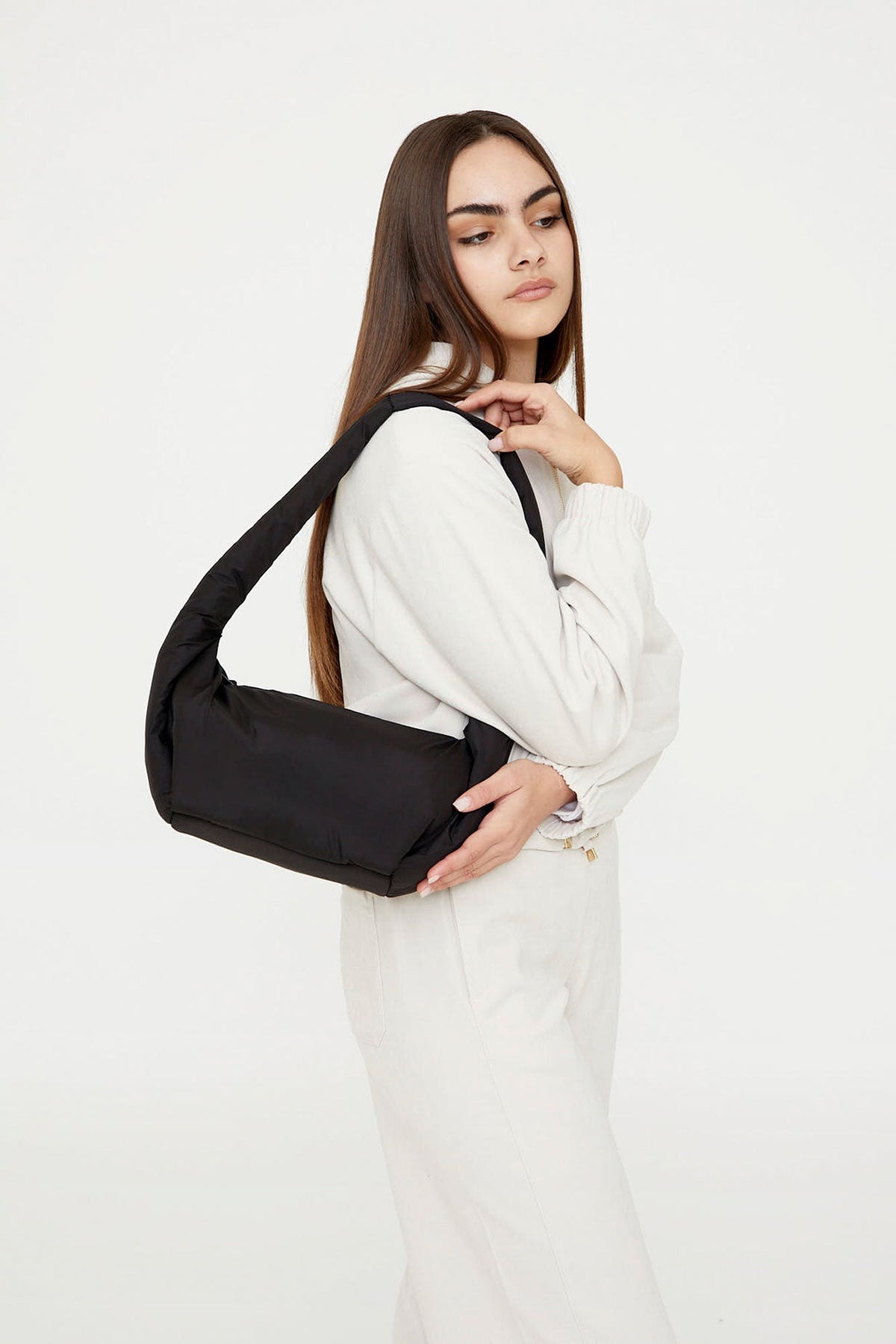 Myra Mini Bag black circular-handle shoulder bag by Lefrik USA on Tampa Home & Garden Store