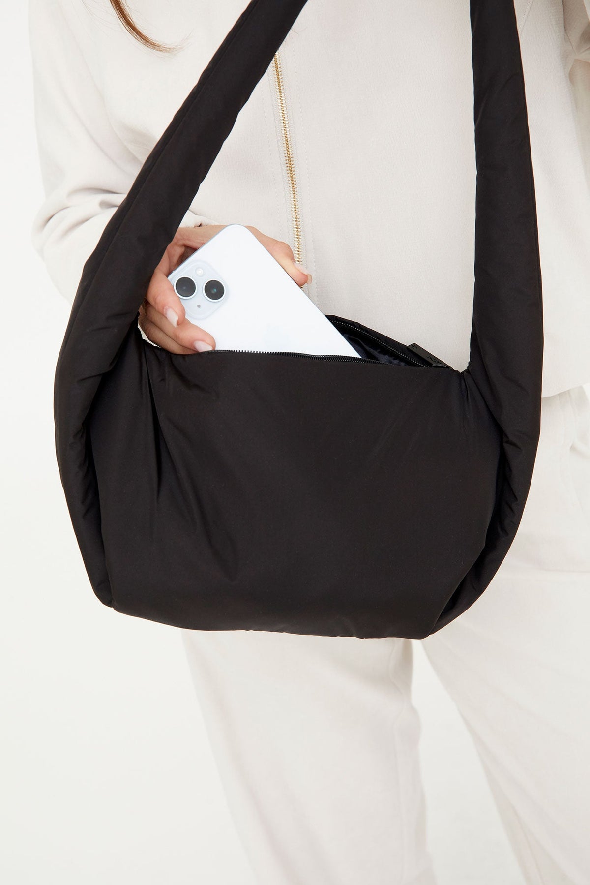 Myra Mini Bag Lefrik USA black shoulder bag with zip opening on Tampa Home & Garden Store