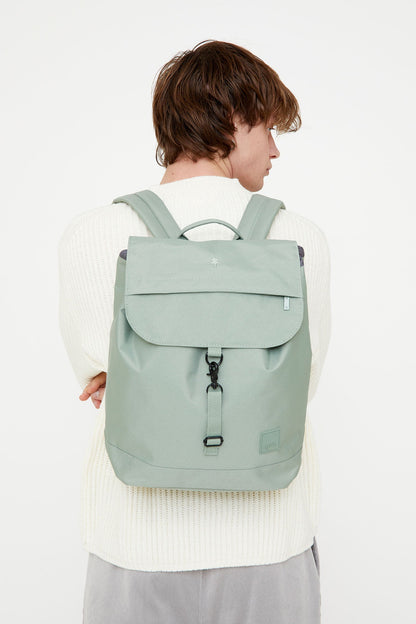 Kaut Backpack Sage green 19L by Lefrik USA with front flap and bungee closure on Tampa Home & Garden Store