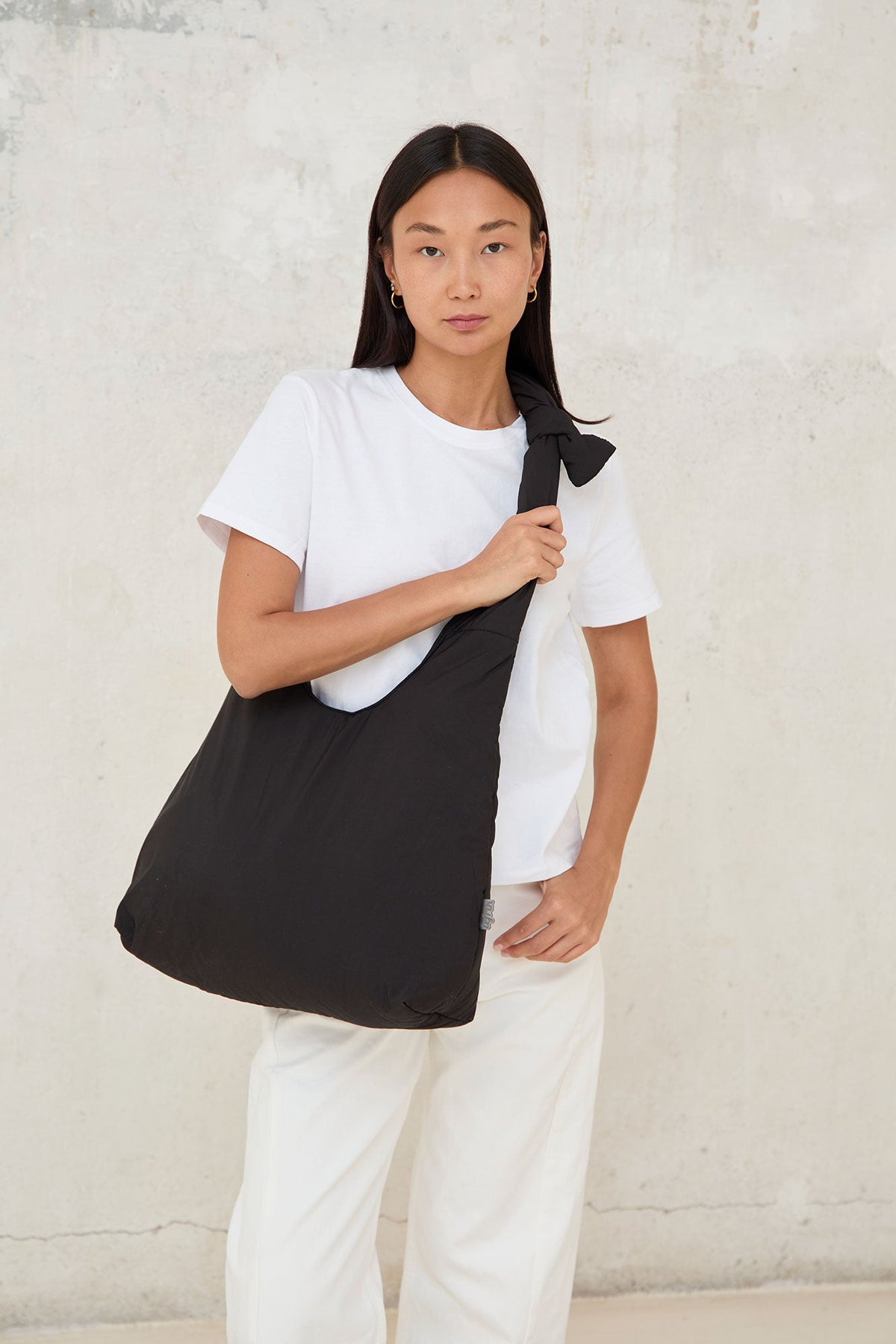 Biwa Puffy Bag black quilted adjustable crossbody handbag Lefrik USA on Tampa Home & Garden Store