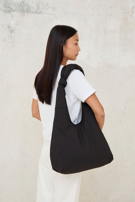 Biwa Puffy Bag black quilted oversized adjustable crossbody Lefrik USA on Tampa Home & Garden Store