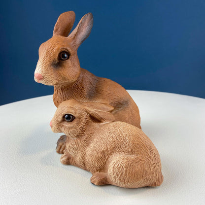 Lefton Brown Porcelain Bunny. Small Cute Hand Painted Rabbit Statuette. Easter Celebration. Gift for Him Her Kid Bunny Collector. - Tampa Home & Garden Store